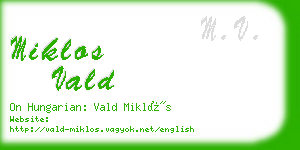 miklos vald business card